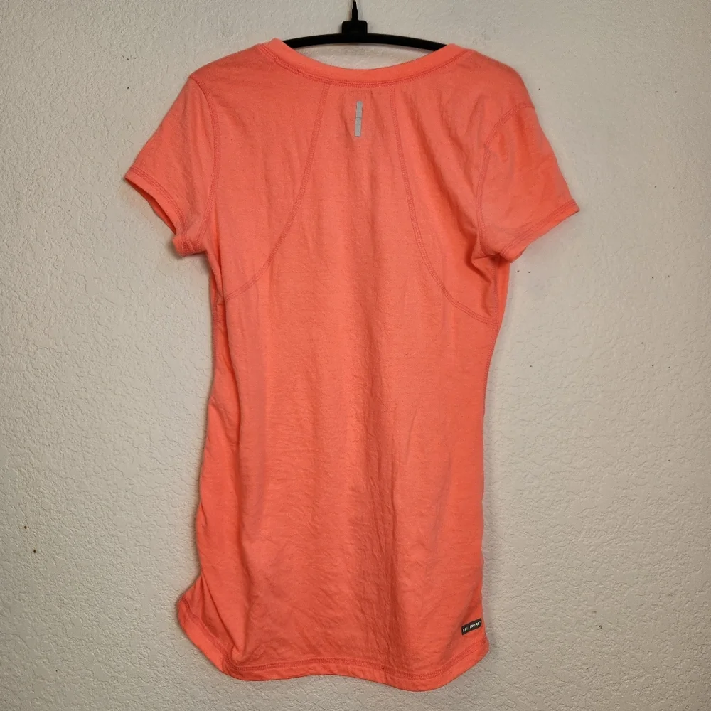Danskin Coral Short-Sleeve V-Neck Active Tee w/ Side Ruching, Size S - Picture 2 of 7
